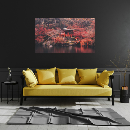 Canvas Print Trees Colorful Japanese Style Peace 100x80 cm