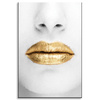 Canvas Print White Face Golden Lips Art 80x120 cm