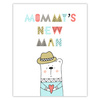 Children's poster Mommy's new man 40X50 cm + gold frame