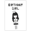 Birthday Poster Birthday girl 50X70 cm + gray stone frame
