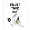 Birthday Poster Enjoy your day 24X30 cm + silver frame
