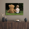 Canvas Print Youth Child with Teddy Bear 40x30 cm