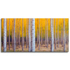Canvas Print Birch Trees Autumn Yellow Leaves 120x60 cm