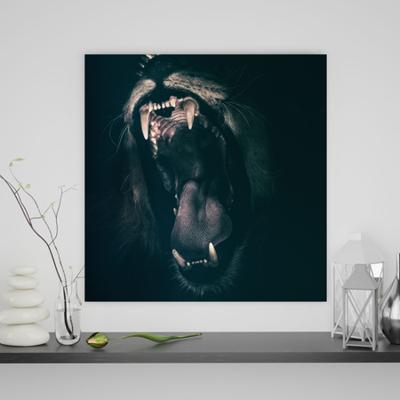 Canvas Print Animals Lion's Mouth 40x40 cm