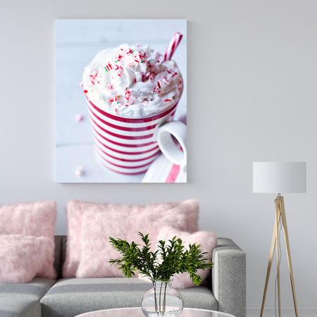 Canvas Print Kitchen Drink Whipped Cream 30x40 cm