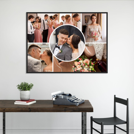 Your photo as a poster + yellow frame 40x30 cm