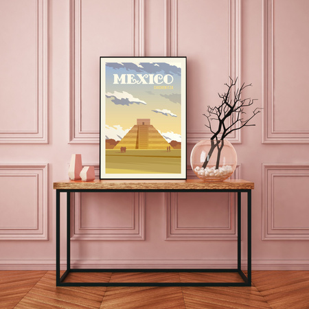 Poster Country of Mexico 40X50 cm + gold frame