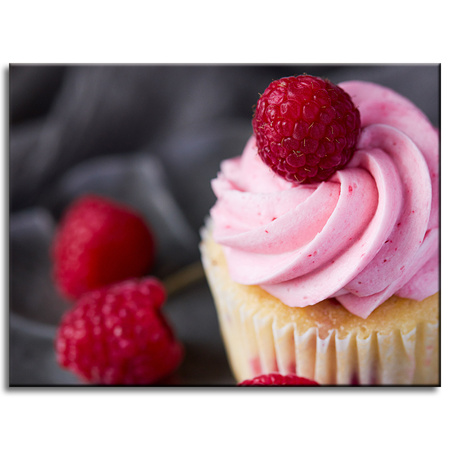 Canvas Print Kitchen Raspberry Cupcake 40x30 cm