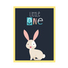 Children's poster Little One Bunny 40X50 cm + yellow frame
