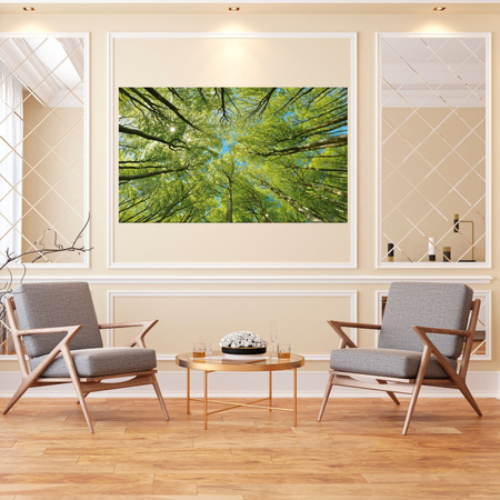 Canvas Print Leaves Trees Green Sun Sky 120x80 cm