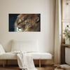 Canvas Print Lion Face and Eyes Wildness 100x80 cm