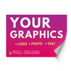 STICKERS with LOGO Rectangular with print Waterproof Text Photo 40x27 mm