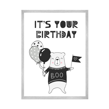 It's your birthday Poster 40X50 cm + silver frame