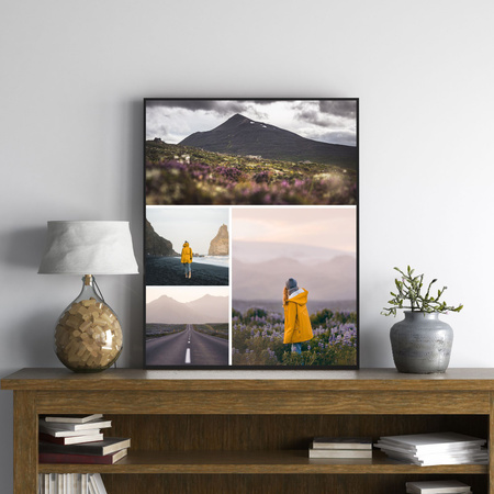 Your photo as a poster + yellow frame 24x30 cm