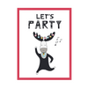Let's party Birthday Poster 40X50 cm + amaranth frame