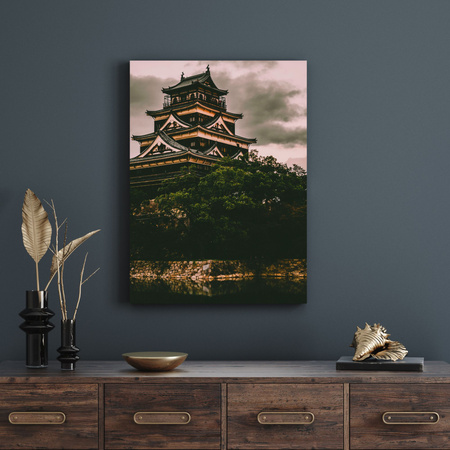 Canvas Print Architecture Hiroshima Castle 30x40 cm