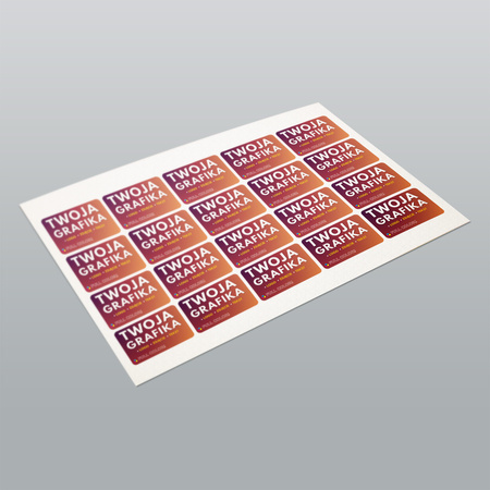 STICKERS with LOGO Rectangular with print Waterproof Text Photo 50x34 mm