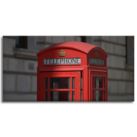 Canvas Print Architecture Telephone Booth London 120X60 cm