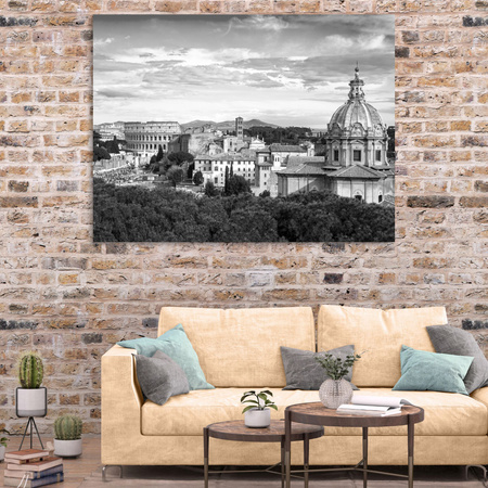 Canvas Print Architecture Rome Black and White 120X60 cm