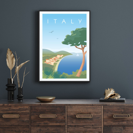 Poster Country of Italy 40X50 cm + gold frame
