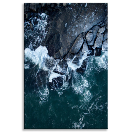 Canvas Print Nature Waves Sea Rocky Beach 80x120