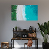 Canvas Print Water Waves Shore Trees Nature 100x80 cm
