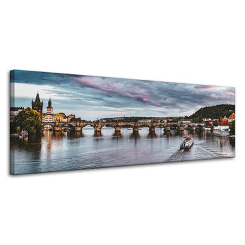 Canvas Print Architecture Prague Bridge 120X40 cm