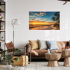 Canvas Print Sunset Beach Palm Trees Sky 100x80 cm