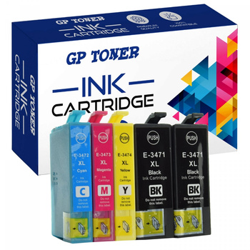 5x Replacement Ink Cartridge for Epson T3471 T3472 T3473 T3474 Epson WorkForce Pro WF-3700 Series Pro WF-3720 DWF Pro WF-3720 Pro WF-3725 DWF GP-E3476CMYKK KIT