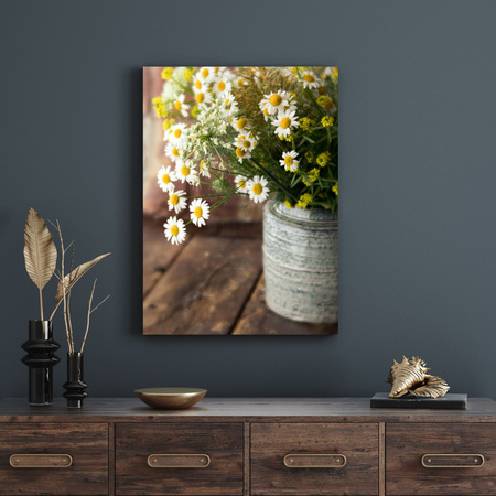 Canvas Print Botany Bouquet of Wild Flowers 30x40 cm