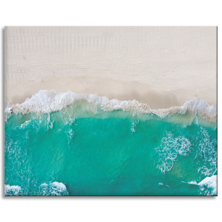 Canvas Print Waves Beach Sand Water 100x80 cm