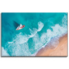 Canvas Print Sailboat Waves Sand Shore 60x40 cm