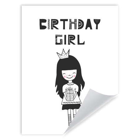 Birthday Poster Birthday girl 30X40 cm