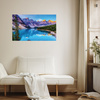 Canvas Print River Mountains Nature Forests 100x80 cm