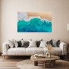 Canvas Print Beach People Waves Water Holidays 100x80 cm