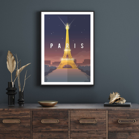 Poster City of Paris_2 40X50 cm + gold frame