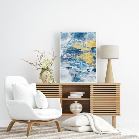 Poster Abstract_7 24X30 cm + gray stone frame