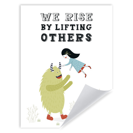 Children's poster We rise by lifting others 30X40 cm