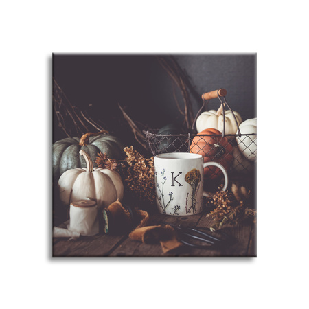 Canvas Print Pumpkins Retro Vintage Autumn 90x90