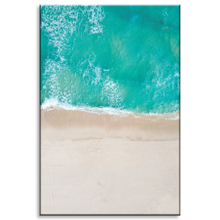 Canvas Print Water Beach Waves Sun 80x120 cm