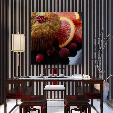 Canvas Print Kitchen Cake with Fruits 40x40 cm