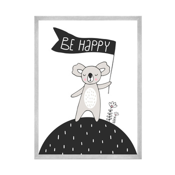 Be happy Birthday Poster 40X50 cm + silver frame