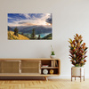 Canvas Print Sun Over Mountains Clouds Village 100x80 cm