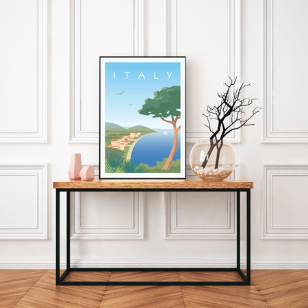 Poster Country of Italy 40X50 cm + gold frame