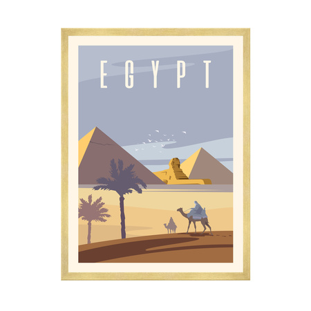 Poster Egypt, 40X50 cm + gold frame