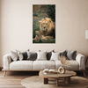 Canvas Print Lion and Lion Cub Nature Trees Nature 80x120 cm