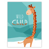 Children's poster Wild child Giraffe 30X40 cm + white frame