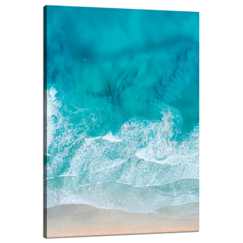 Canvas Print Shore Crazy Water Waves 80x120 cm