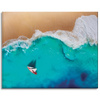 Canvas Print Sailboat Water Waves Shore 100x80 cm