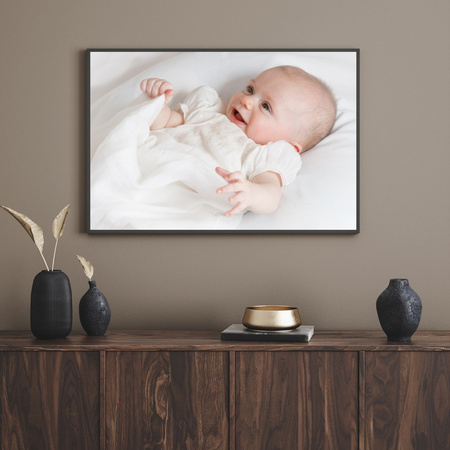 Your photo as a WIZARD poster + silver frame 70x50 cm